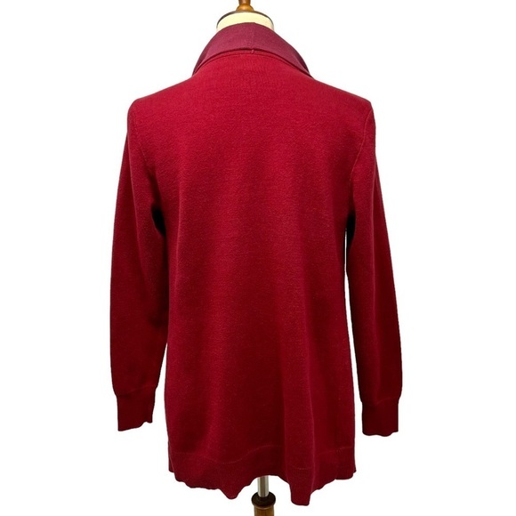 CAbi Cozy Up Maroon Open Front Cardigan Sweater Women’s Medium - Picture 6 of 10